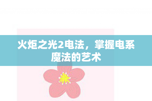 掌握电系魔法的艺术图片