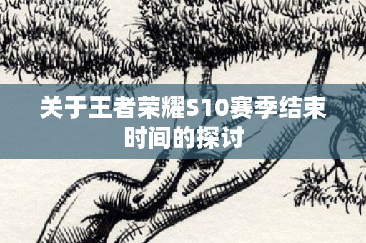 关于王者荣耀S10赛季结束时间的探讨图片