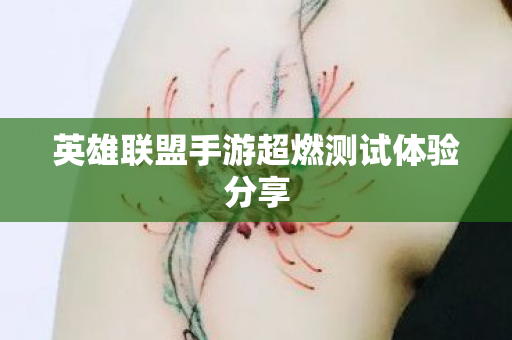 英雄联盟手游超燃测试体验分享图片