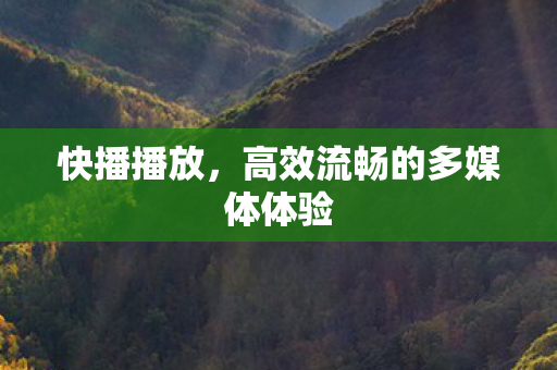 高效流畅的多媒体体验图片