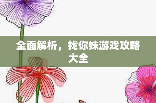 找你妹游戏攻略大全图片