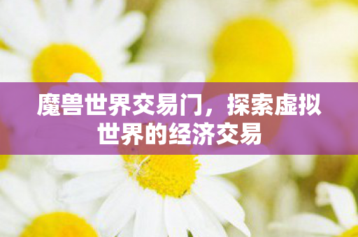 探索虚拟世界的经济交易图片