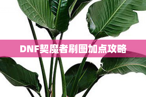 DNF契魔者刷图加点攻略图片