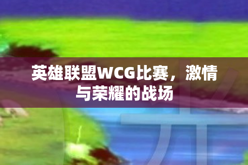英雄联盟WCG比赛图片