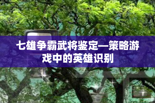 策略游戏中的英雄识别图片