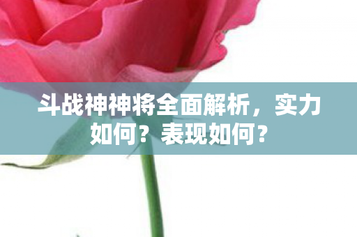 斗战神神将全面解析图片