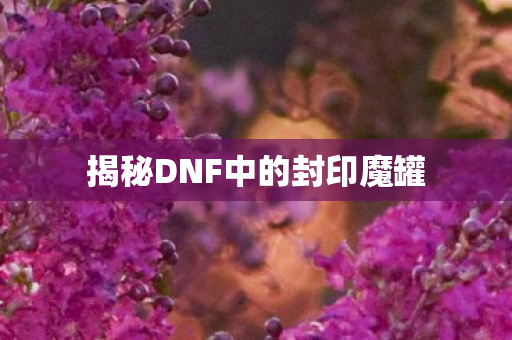 揭秘DNF中的封印魔罐图片