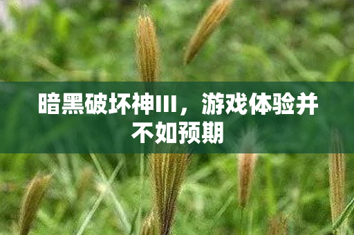游戏体验并不如预期图片