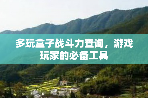 多玩盒子战斗力查询图片