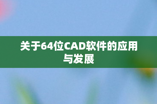 关于64位CAD软件的应用与发展图片