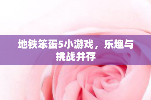 地铁笨蛋5小游戏图片