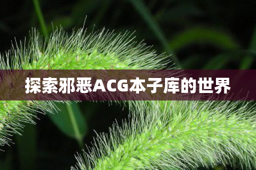 探索邪恶ACG本子库的世界图片