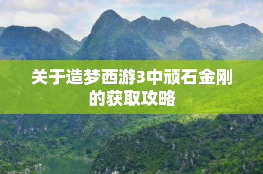 关于造梦西游3中顽石金刚的获取攻略图片