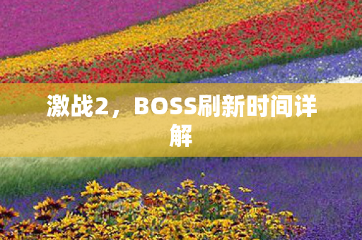 BOSS刷新时间详解图片