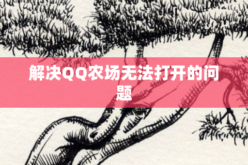 解决QQ农场无法打开的问题图片