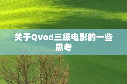 关于Qvod三级电影的一些思考图片
