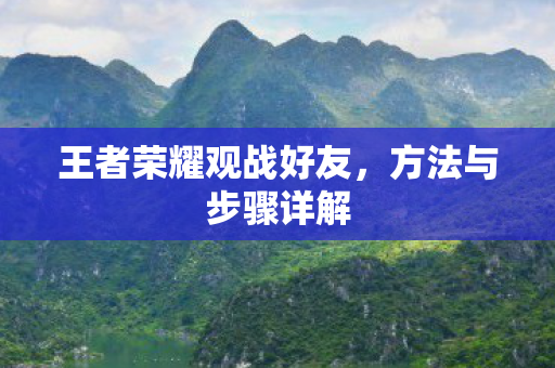 王者荣耀观战好友图片
