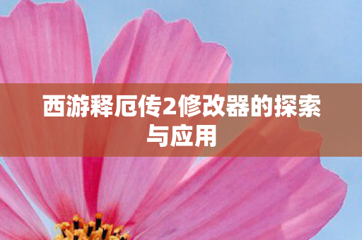 西游释厄传2修改器的探索与应用图片