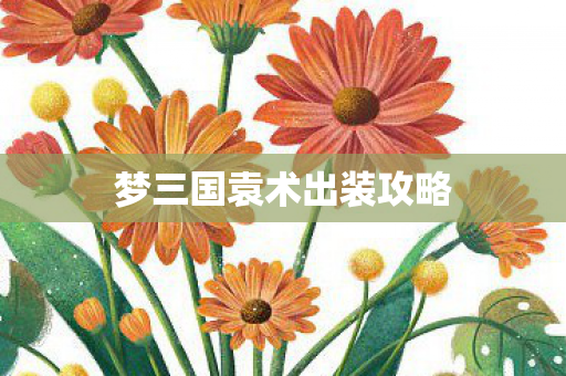 梦三国袁术出装攻略图片