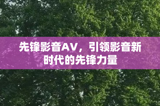 引领影音新时代的先锋力量图片