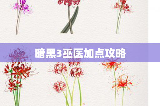 暗黑3巫医加点攻略图片