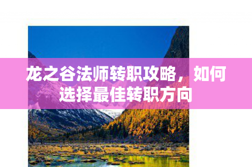 如何选择最佳转职方向图片