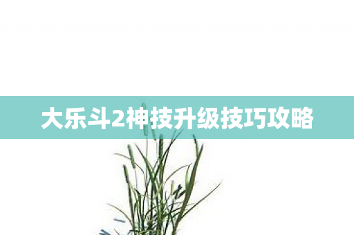 大乐斗2神技升级技巧攻略图片
