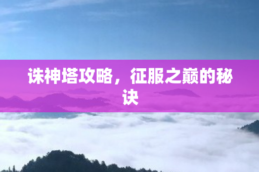 征服之巅的秘诀图片