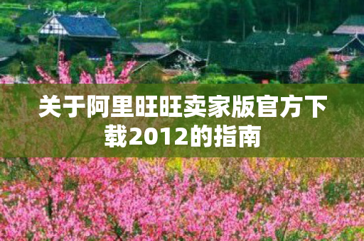 关于阿里旺旺卖家版官方下载2012的指南图片