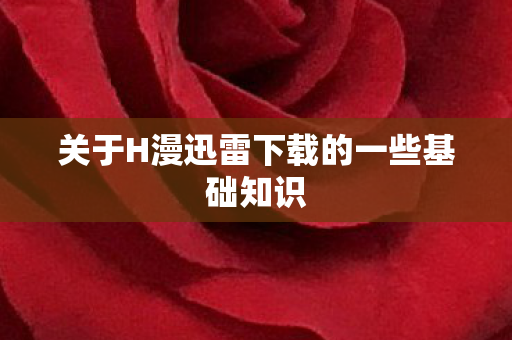 关于H漫迅雷下载的一些基础知识图片