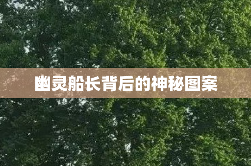 幽灵船长背后的神秘图案图片