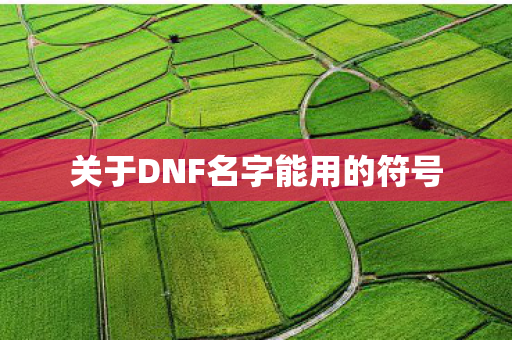 关于DNF名字能用的符号图片