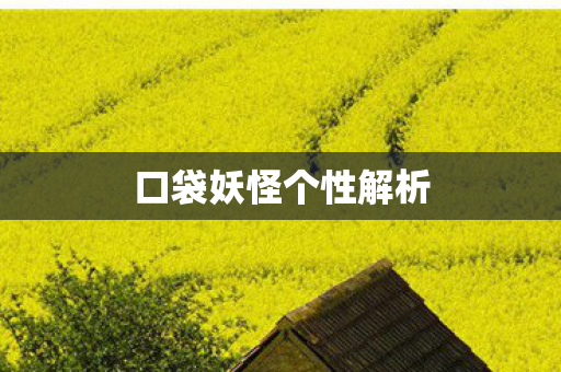 口袋妖怪个性解析图片