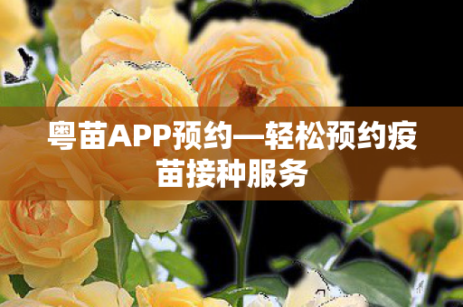 轻松预约疫苗接种服务图片