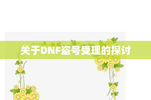 关于DNF盗号受理的探讨图片