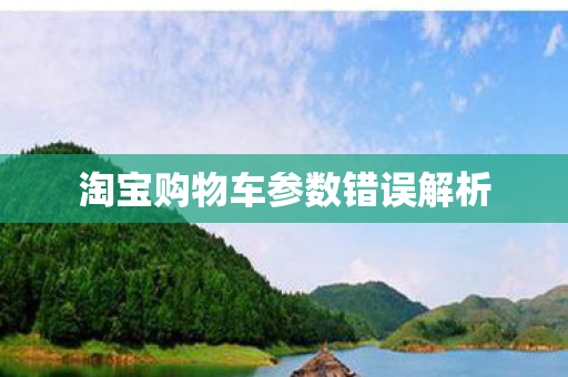 淘宝购物车参数错误解析图片
