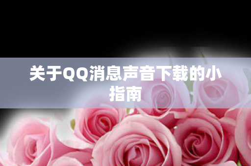 关于QQ消息声音下载的小指南图片
