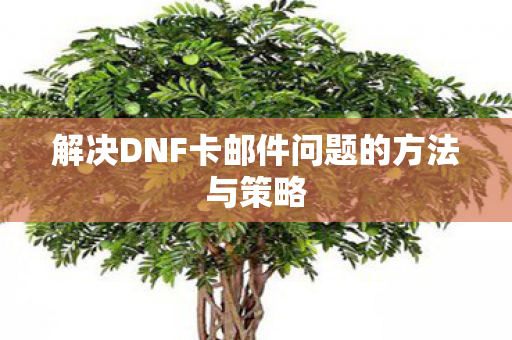 解决DNF卡邮件问题的方法与策略图片