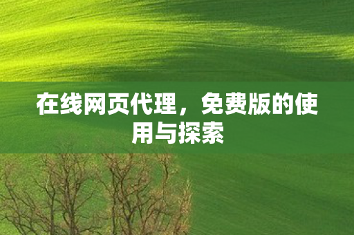 免费版的使用与探索图片