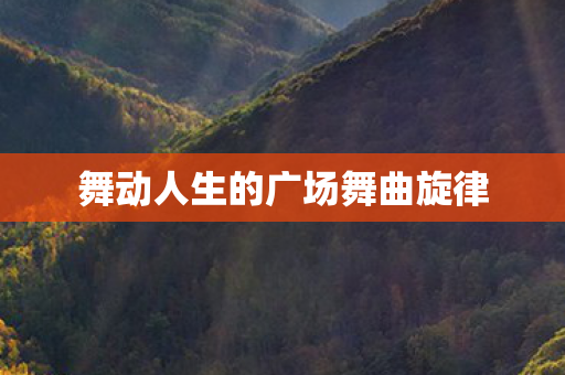 舞动人生的广场舞曲旋律图片