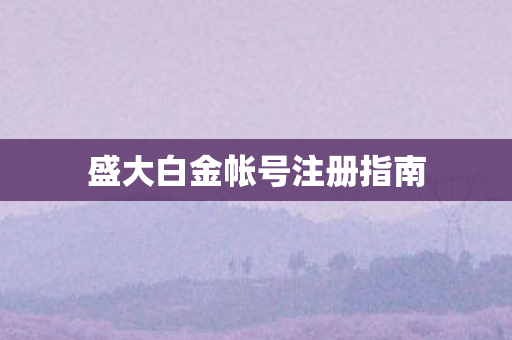 盛大白金帐号注册指南图片