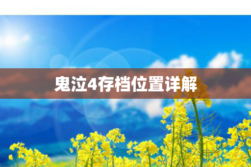 鬼泣4存档位置详解图片