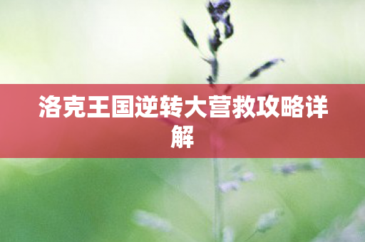 洛克王国逆转大营救攻略详解图片