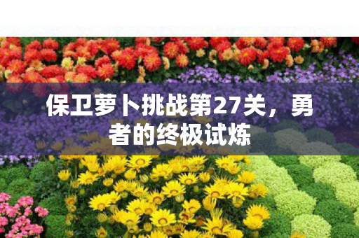 保卫萝卜挑战第27关图片