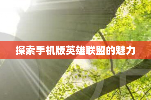 探索手机版英雄联盟的魅力图片