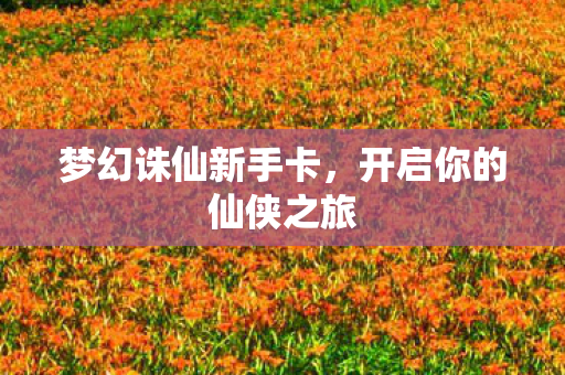 开启你的仙侠之旅图片