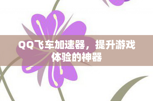 提升游戏体验的神器图片