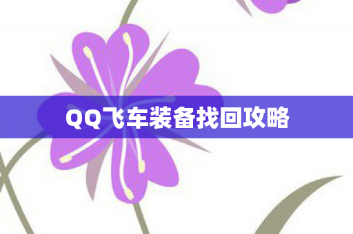 QQ飞车装备找回攻略图片