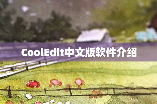 CoolEdit中文版软件介绍图片