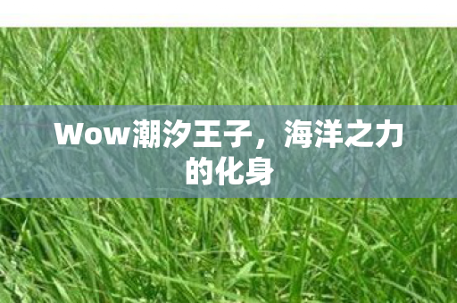 Wow潮汐王子图片